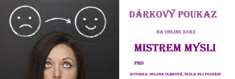 ONLINE KURZ MISTREM MYSLI - DÁRKOVÝ POUKAZ